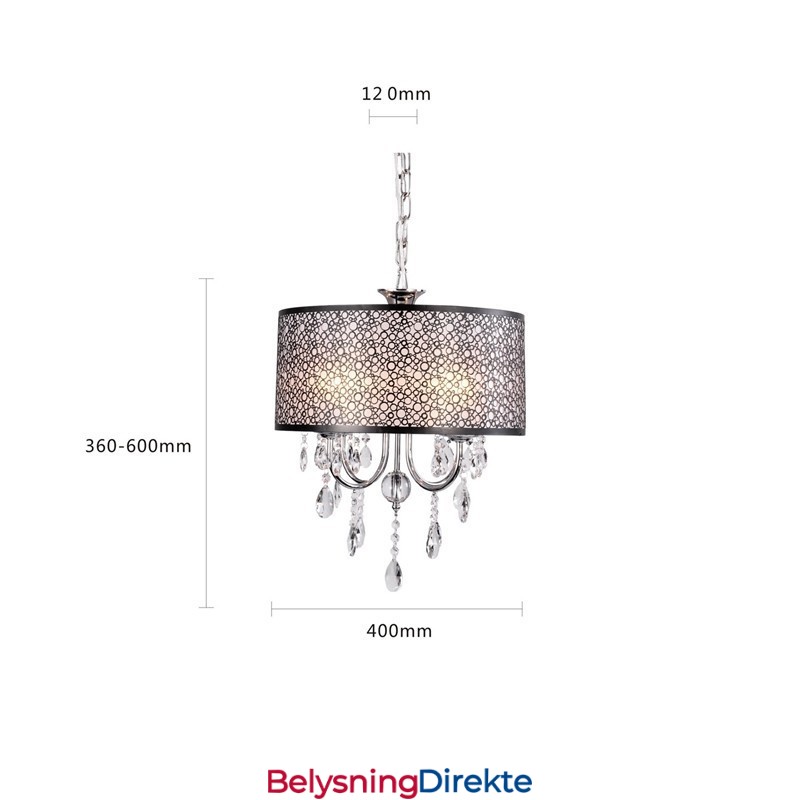 Tradisjonell Klassisk Krystallkrone I Metall