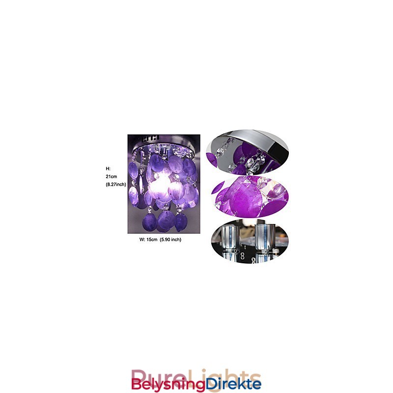 Moderne, Moderne Pendellampe I Ministil I Krom