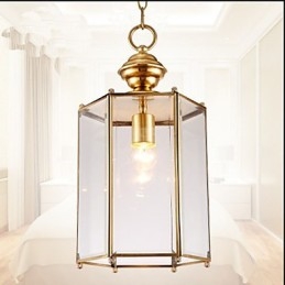 Amerikansk Landlig Liten Anheng I Kobber, Enkelt Glass