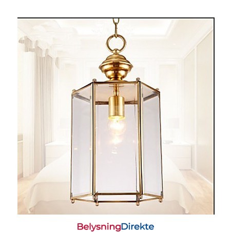 Amerikansk Landlig Liten Anheng I Kobber, Enkelt Glass