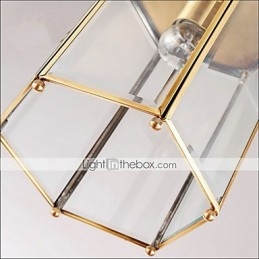 Amerikansk Landlig Liten Anheng I Kobber, Enkelt Glass