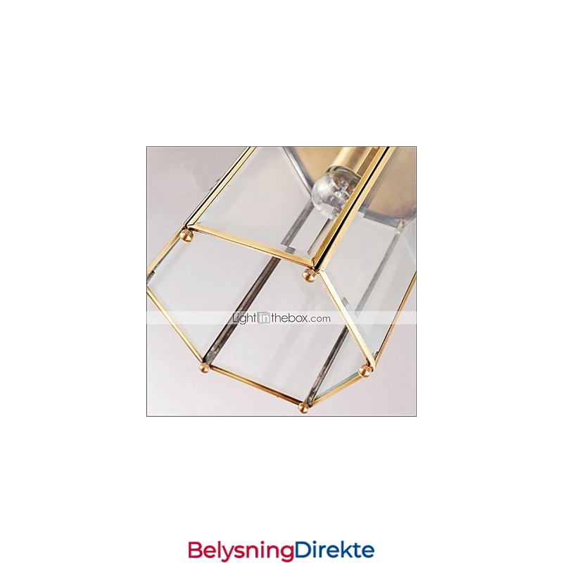 Amerikansk Landlig Liten Anheng I Kobber, Enkelt Glass