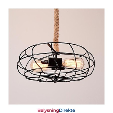 Vintage Amerikansk Jerntau Kreativ Industriell Viftelysekrone