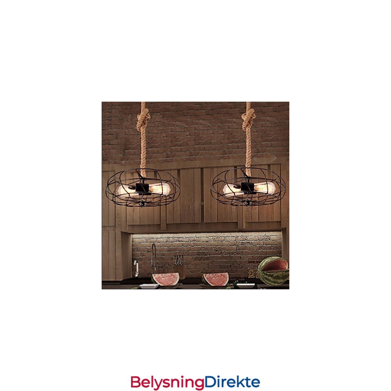 Vintage Amerikansk Jerntau Kreativ Industriell Viftelysekrone