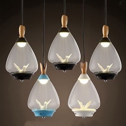 Anheng I Glass Med Ett Enkelt Hode, Liten Fugl