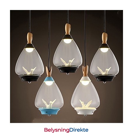 Anheng I Glass Med Ett Enkelt Hode, Liten Fugl