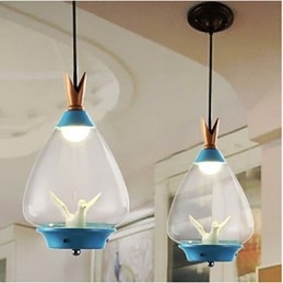 Anheng I Glass Med Ett Enkelt Hode, Liten Fugl