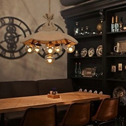 Landlig Maling Metall Lysekrone Anhengslampe Soverom