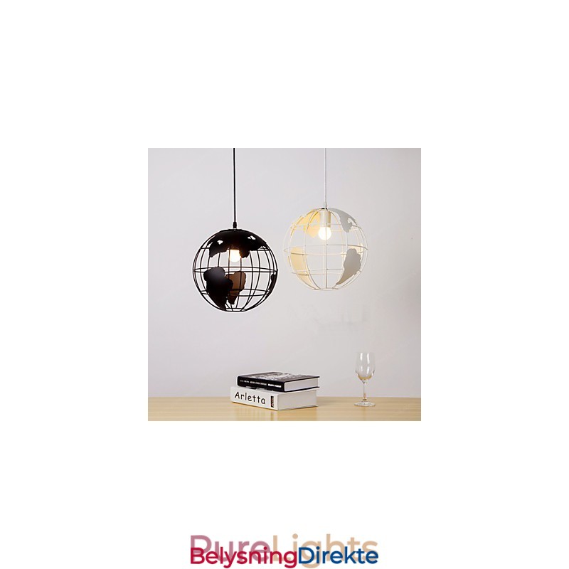 Moderne Og Moderne Landlig Globeformet Pendellampe