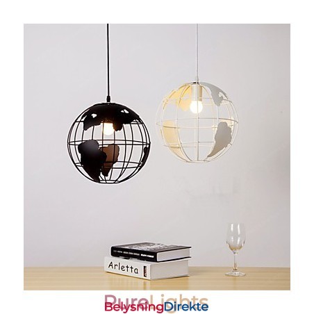 Moderne Og Moderne Landlig Globeformet Pendellampe