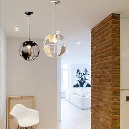 Moderne Og Moderne Landlig Globeformet Pendellampe