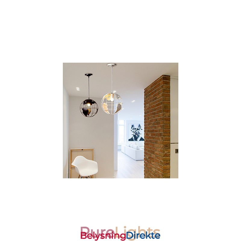 Moderne Og Moderne Landlig Globeformet Pendellampe
