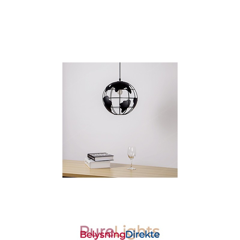 Moderne Og Moderne Landlig Globeformet Pendellampe