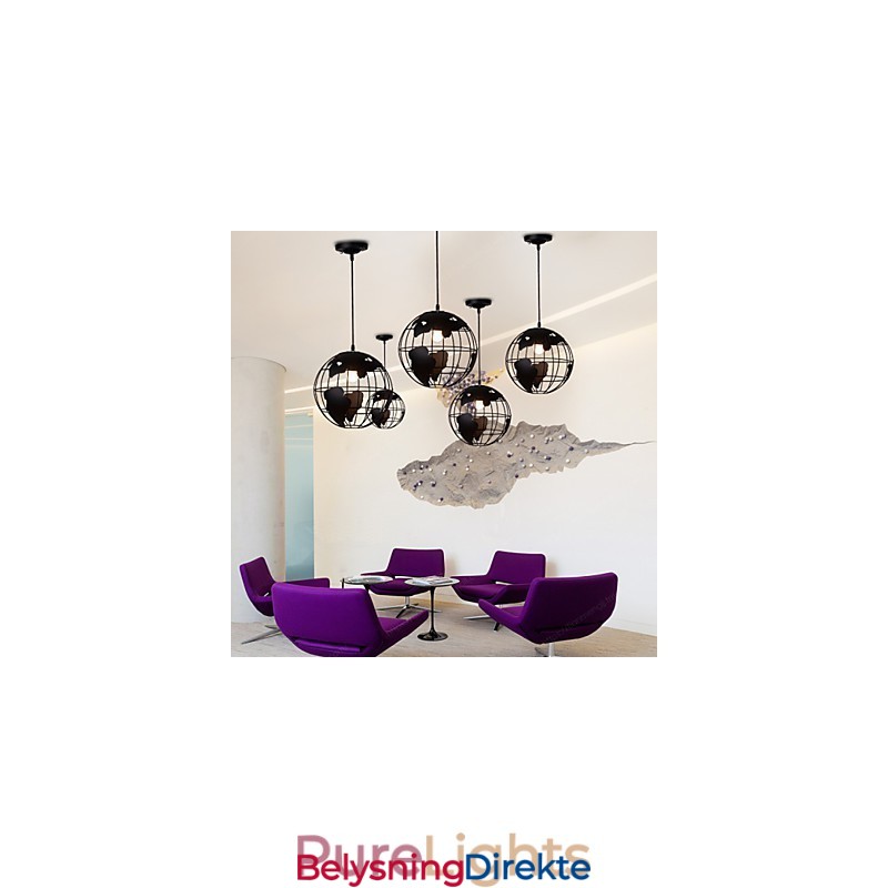 Moderne Og Moderne Landlig Globeformet Pendellampe