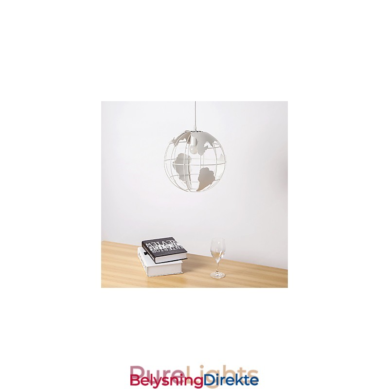 Moderne Og Moderne Landlig Globeformet Pendellampe