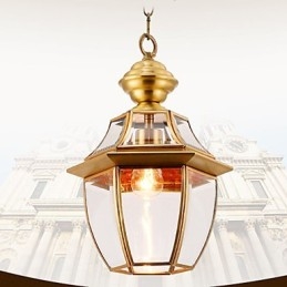 Amerikansk Landlig Liten Anheng I Kobber, Enkelt Glass C