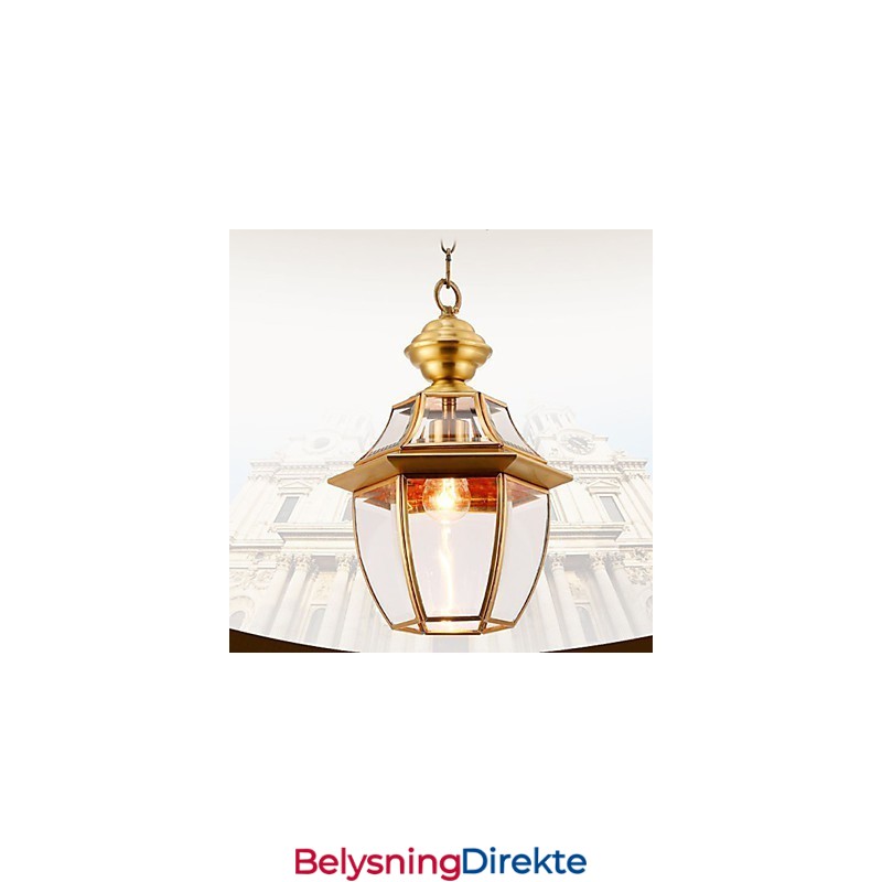 Amerikansk Landlig Liten Anheng I Kobber, Enkelt Glass C