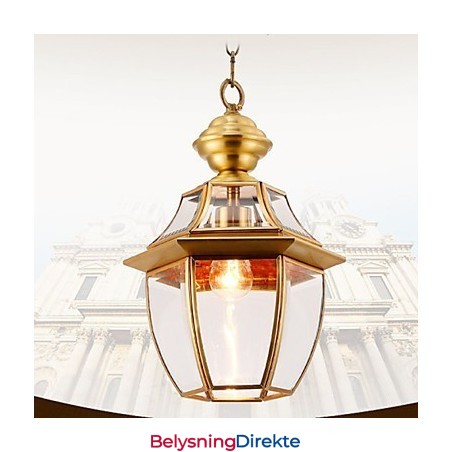 Amerikansk Landlig Liten Anheng I Kobber, Enkelt Glass C