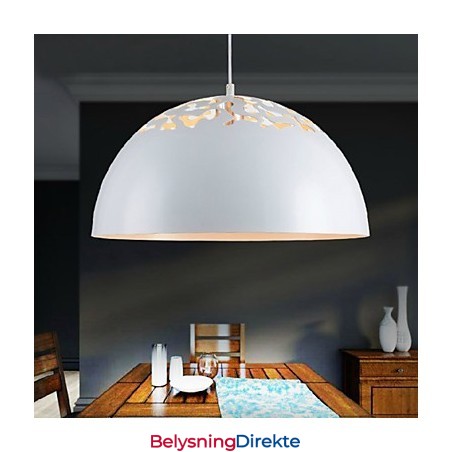 Minimalistisk Anhengslampe I Vintage-Stil Med 1 Lys Og Utskåret Skjerm