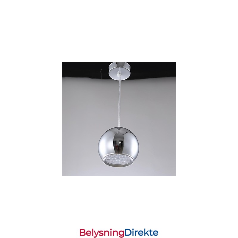 Moderne Og Moderne Globeformet Anhengslampe I Metall Med Elektroplettering