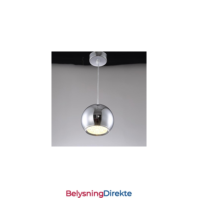 Moderne Og Moderne Globeformet Anhengslampe I Metall Med Elektroplettering