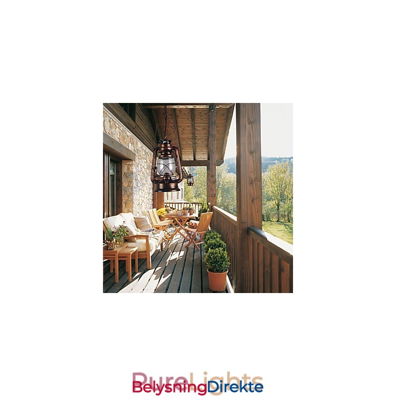 Landlig Lanterne I Bronsestil, Pendellampe I Ministil