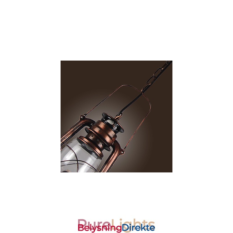 Landlig Lanterne I Bronsestil, Pendellampe I Ministil