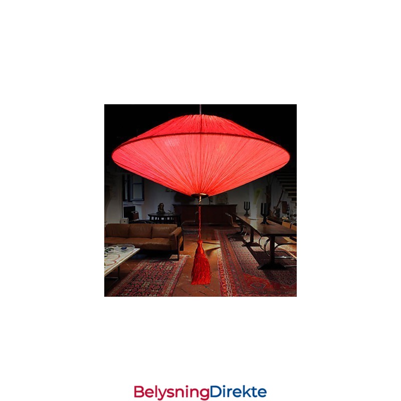 Lotusblad Moderne Marin Stoffkunst Dråpelys Av Røde Lanterner Lampelys