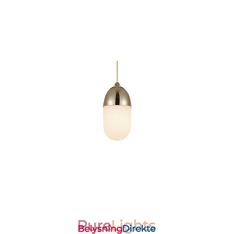 Mini Acorn-Pendellampe Med 1 Lys Modern Simplicity Gyllen Krom Trefarget Finish Karbonstål Og Glass Droplight