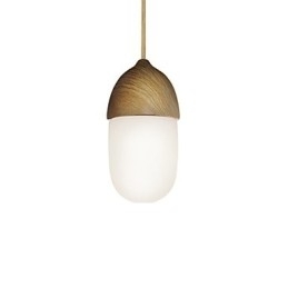 Mini Acorn-Pendellampe Med 1 Lys Modern Simplicity Gyllen Krom Trefarget Finish Karbonstål Og Glass Droplight
