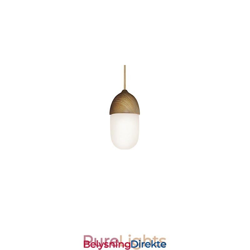 Mini Acorn-Pendellampe Med 1 Lys Modern Simplicity Gyllen Krom Trefarget Finish Karbonstål Og Glass Droplight