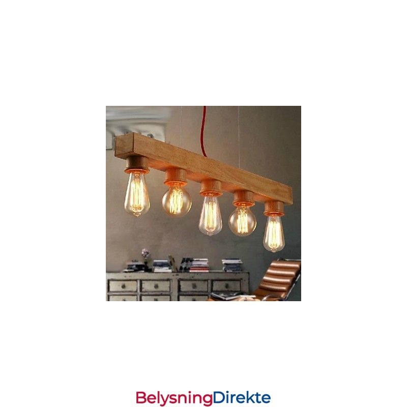 Moderne Samtids Tradisjonell Klassisk Mini-Stil Maleri Tre Bambus Pendellampe