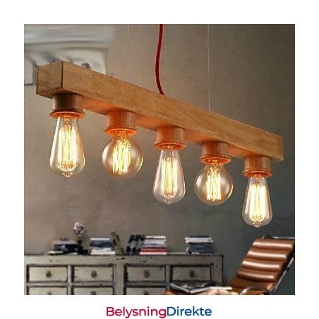 Moderne Samtids Tradisjonell Klassisk Mini-Stil Maleri Tre Bambus Pendellampe