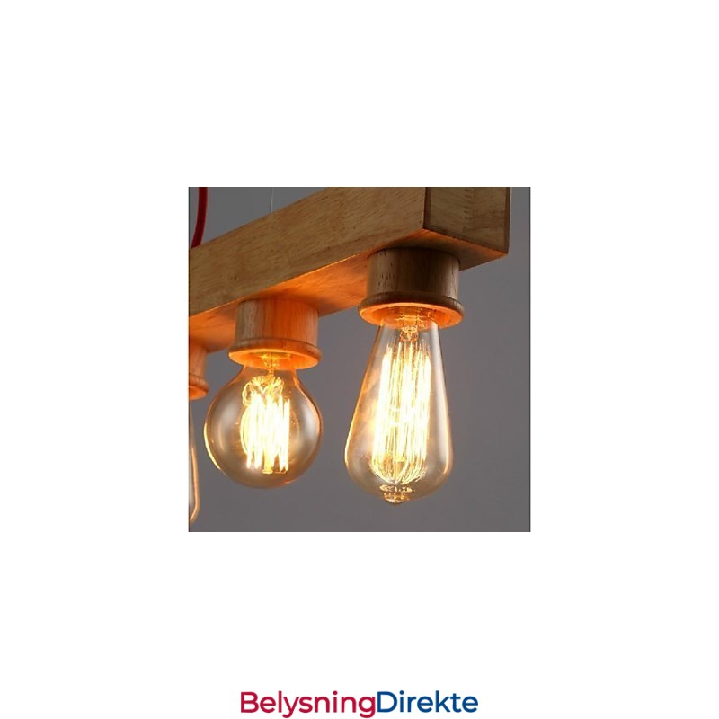 Moderne Samtids Tradisjonell Klassisk Mini-Stil Maleri Tre Bambus Pendellampe