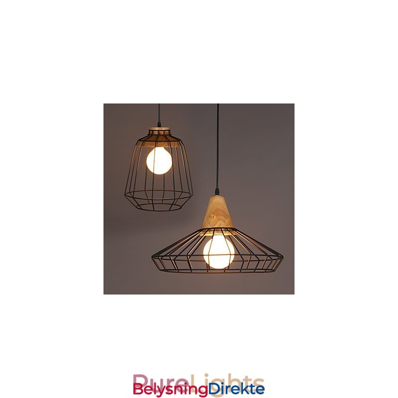 Nordisk Kreativ Smijernslysekrone Kafé Retro Nettingdråpelampe