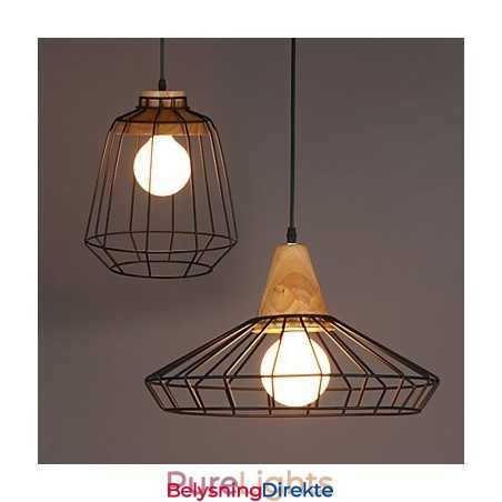 Nordisk Kreativ Smijernslysekrone Kafé Retro Nettingdråpelampe