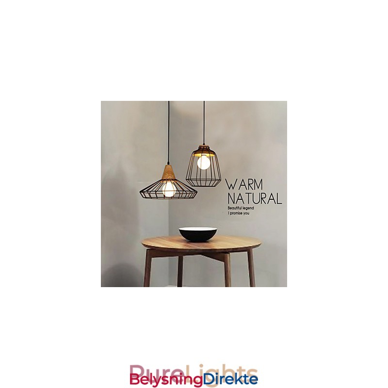 Nordisk Kreativ Smijernslysekrone Kafé Retro Nettingdråpelampe