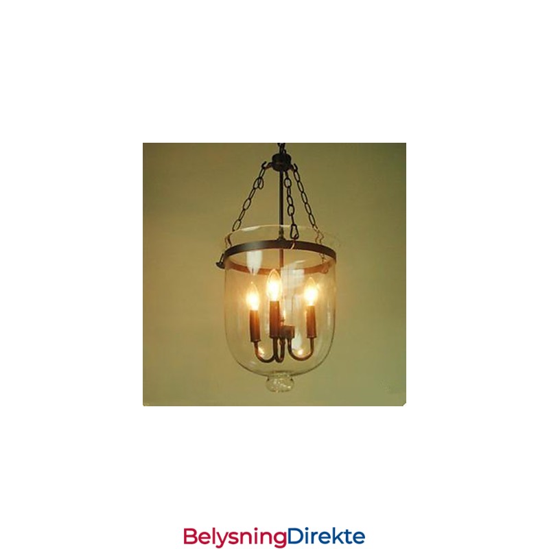 Sirkulær Landlig Glasspendellampe