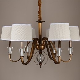 Rustikk Lodge Vintage Krystall Mini-Style Galvanisert Metalllysekrone