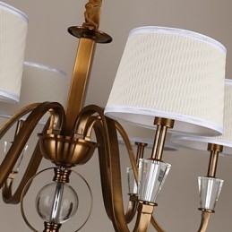 Rustikk Lodge Vintage Krystall Mini-Style Galvanisert Metalllysekrone