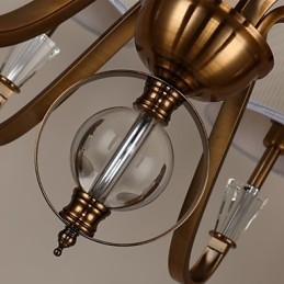 Rustikk Lodge Vintage Krystall Mini-Style Galvanisert Metalllysekrone