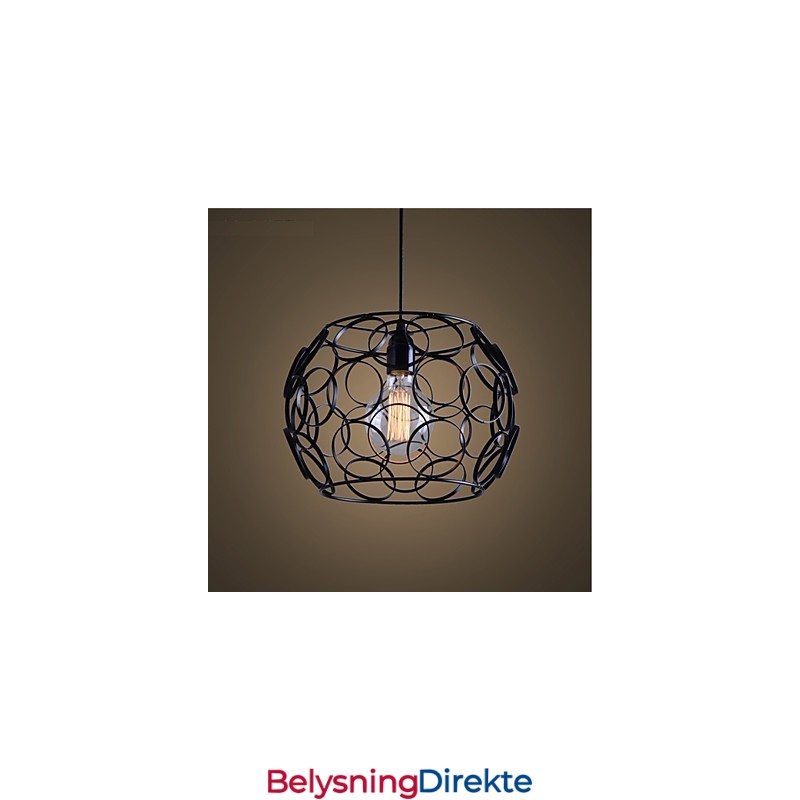 Kreativ, Kontraktsfestet Nordisk Smijernsglasslampe Med Ett Hode