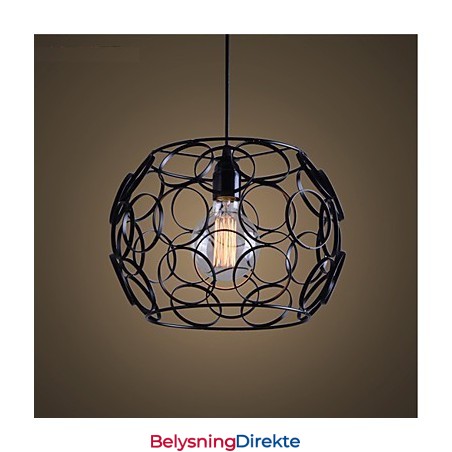 Kreativ, Kontraktsfestet Nordisk Smijernsglasslampe Med Ett Hode