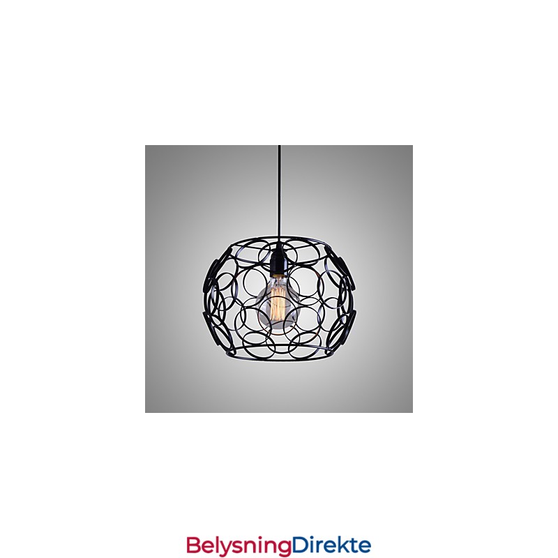 Kreativ, Kontraktsfestet Nordisk Smijernsglasslampe Med Ett Hode