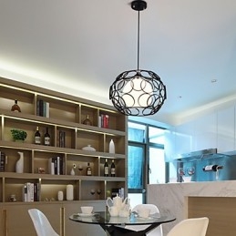 Kreativ, Kontraktsfestet Nordisk Smijernsglasslampe Med Ett Hode