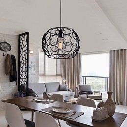 Kreativ, Kontraktsfestet Nordisk Smijernsglasslampe Med Ett Hode