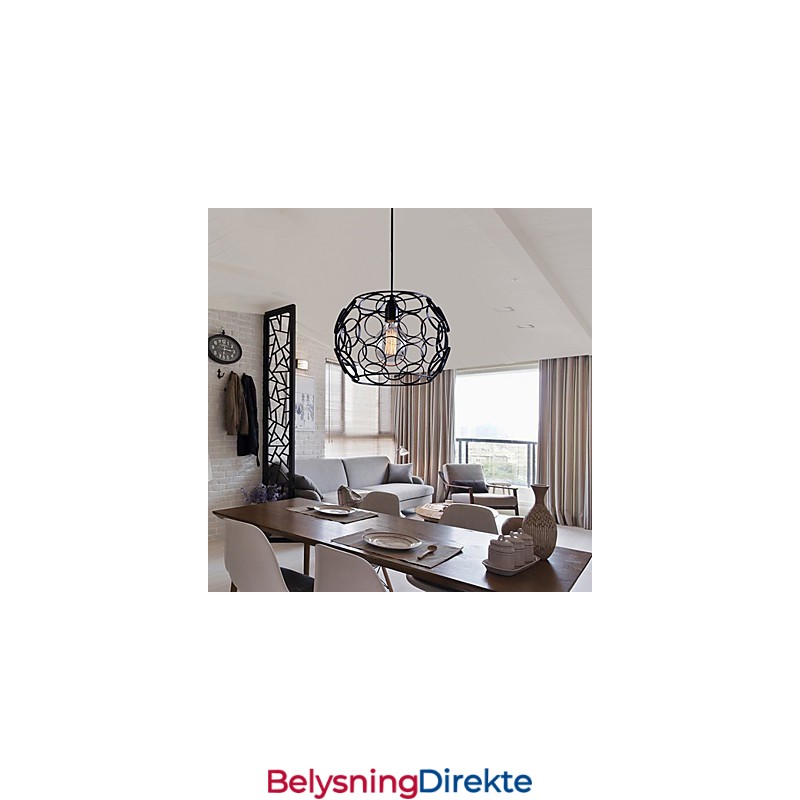 Kreativ, Kontraktsfestet Nordisk Smijernsglasslampe Med Ett Hode