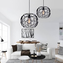 Kreativ, Kontraktsfestet Nordisk Smijernsglasslampe Med Ett Hode