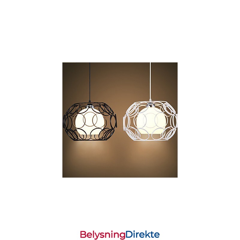 Kreativ, Kontraktsfestet Nordisk Smijernsglasslampe Med Ett Hode