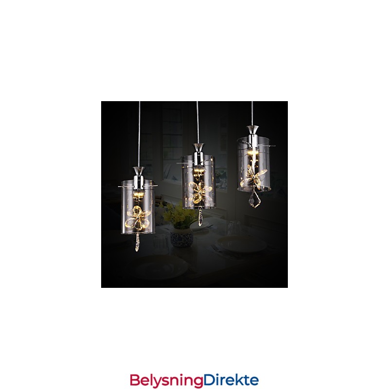 Moderne Samtids Krystall Andre Glass Pendellampe